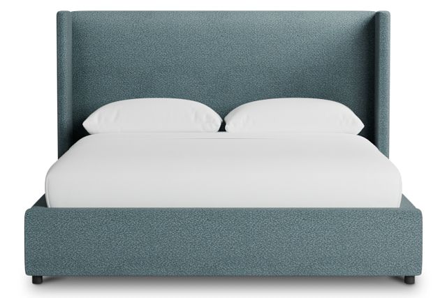Captiva Sutton Blue 48" Upholstered Shelter Bed