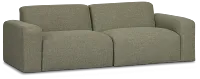 Baylor Green Fabric 2-piece Modular Sofa