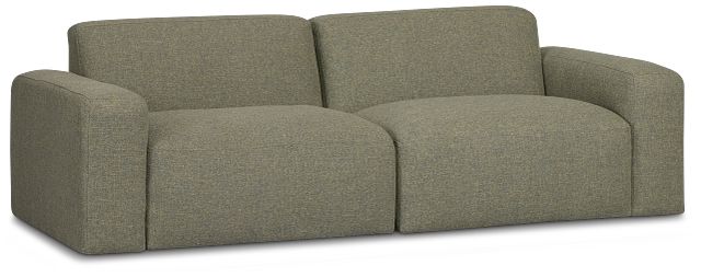 Baylor Green Fabric 2-piece Modular Sofa