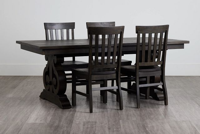 Sonoma Dark Tone Trestle Table 4 Wood, Sonoma Dining Table 6 Chairs Set Of 2
