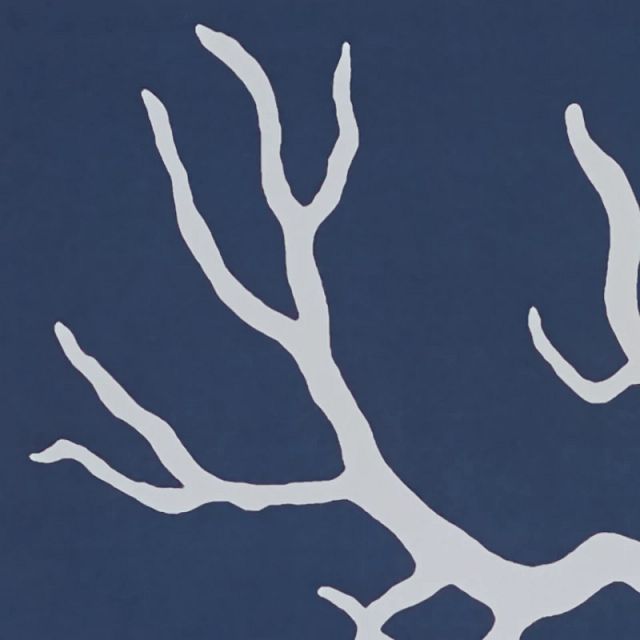 Waze Dark Blue Framed Wall Art