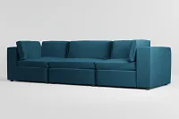 Destin Joya Teal Velvet 3-piece Modular Sofa
