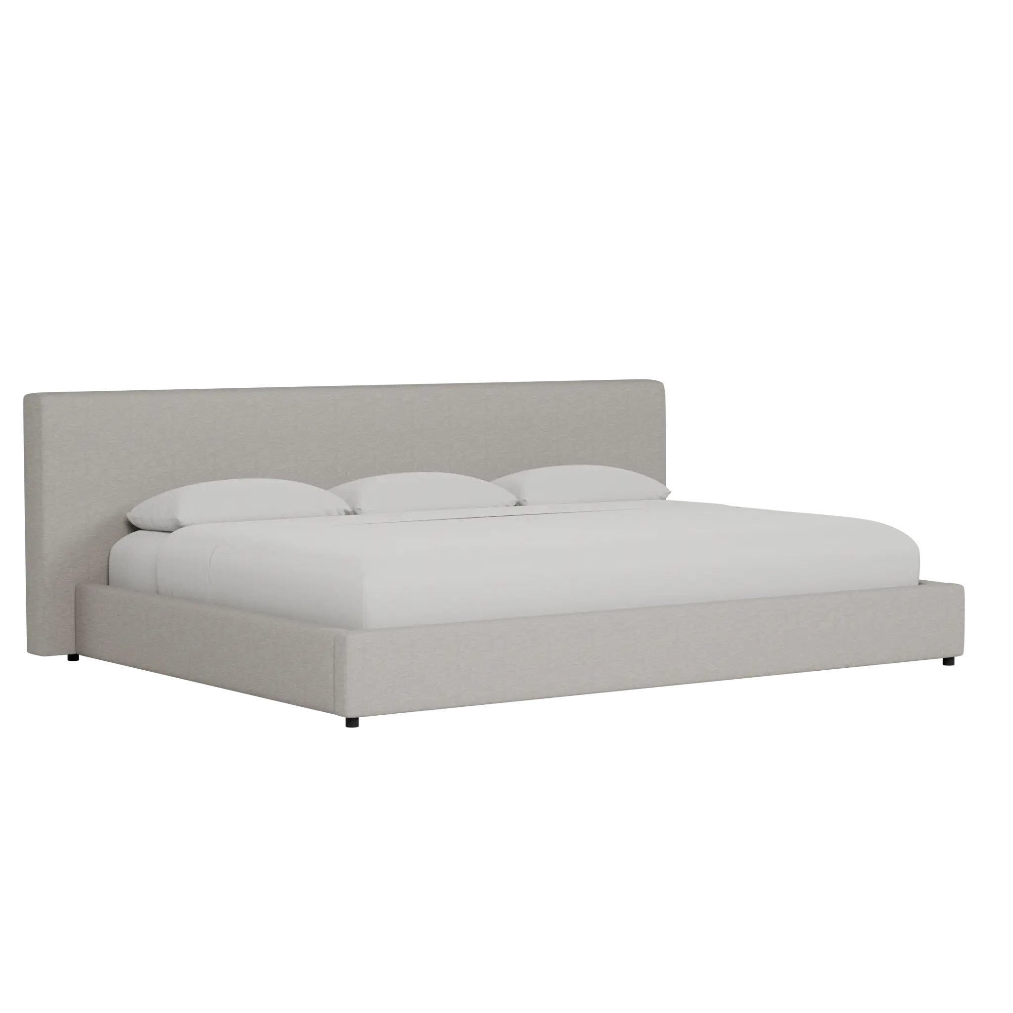 Grayton Maguire Pewter 44" Upholstered Platform Bed Grayton Maguire Pewter 44" Upholstered Platform Bed