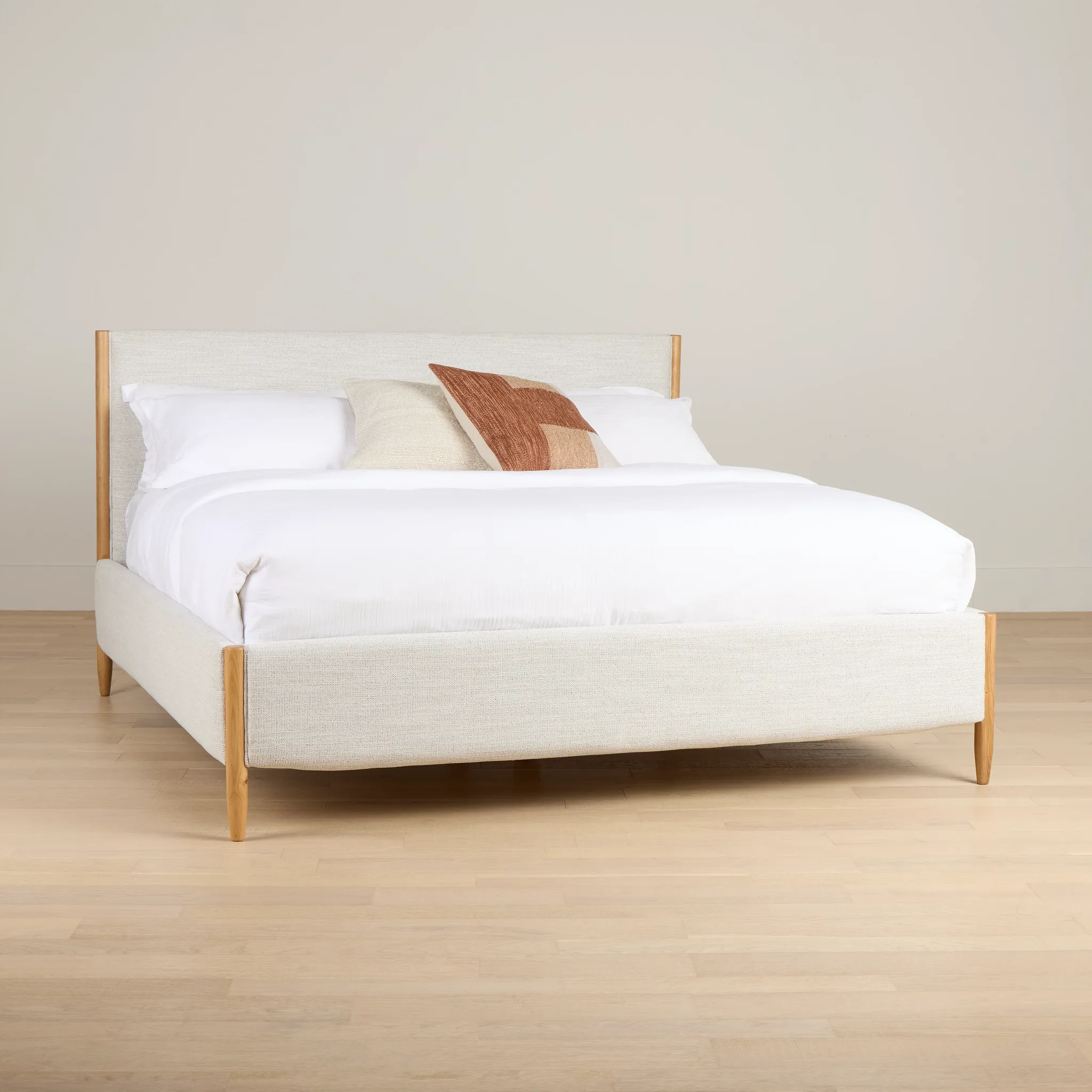 Stockton White Uph Panel Bed