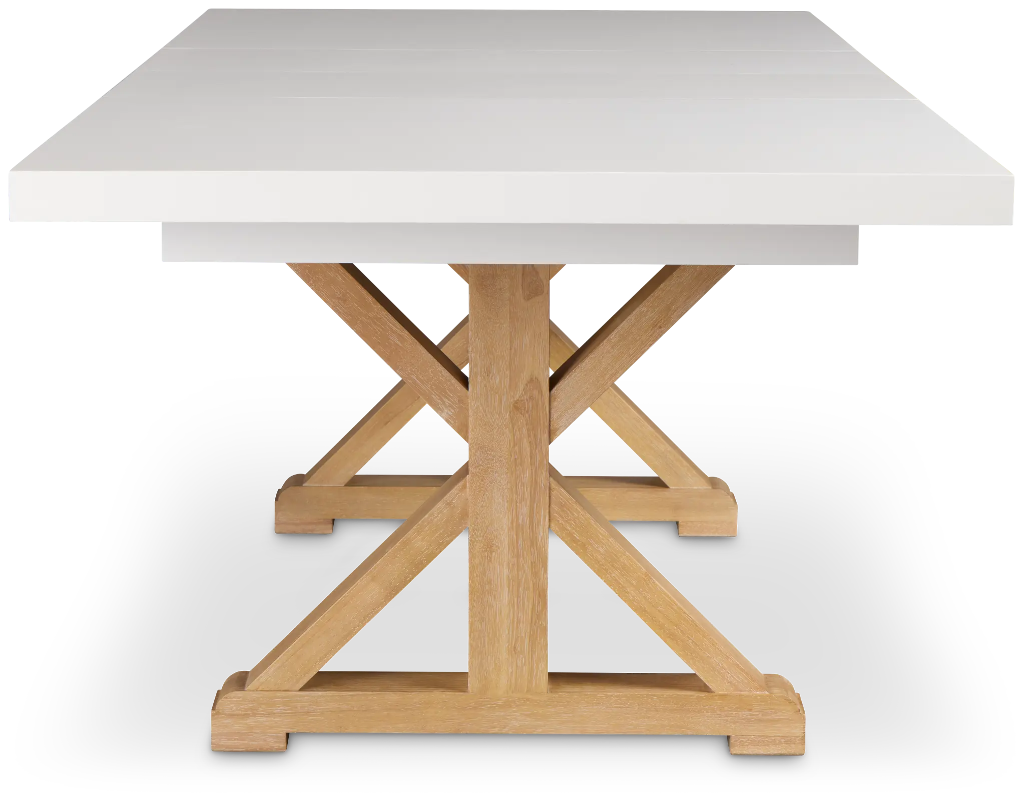 Nantucket Two-tone White Trestle Table Nantucket Two-tone White Trestle Table