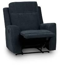 Dean Dark Blue Fabric Recliner