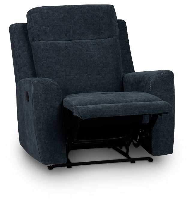Dean Dark Blue Fabric Recliner