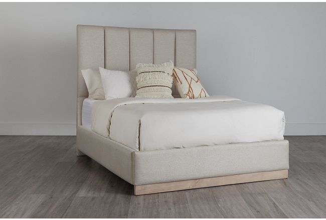 Caldwell Light Tone Panel Bed