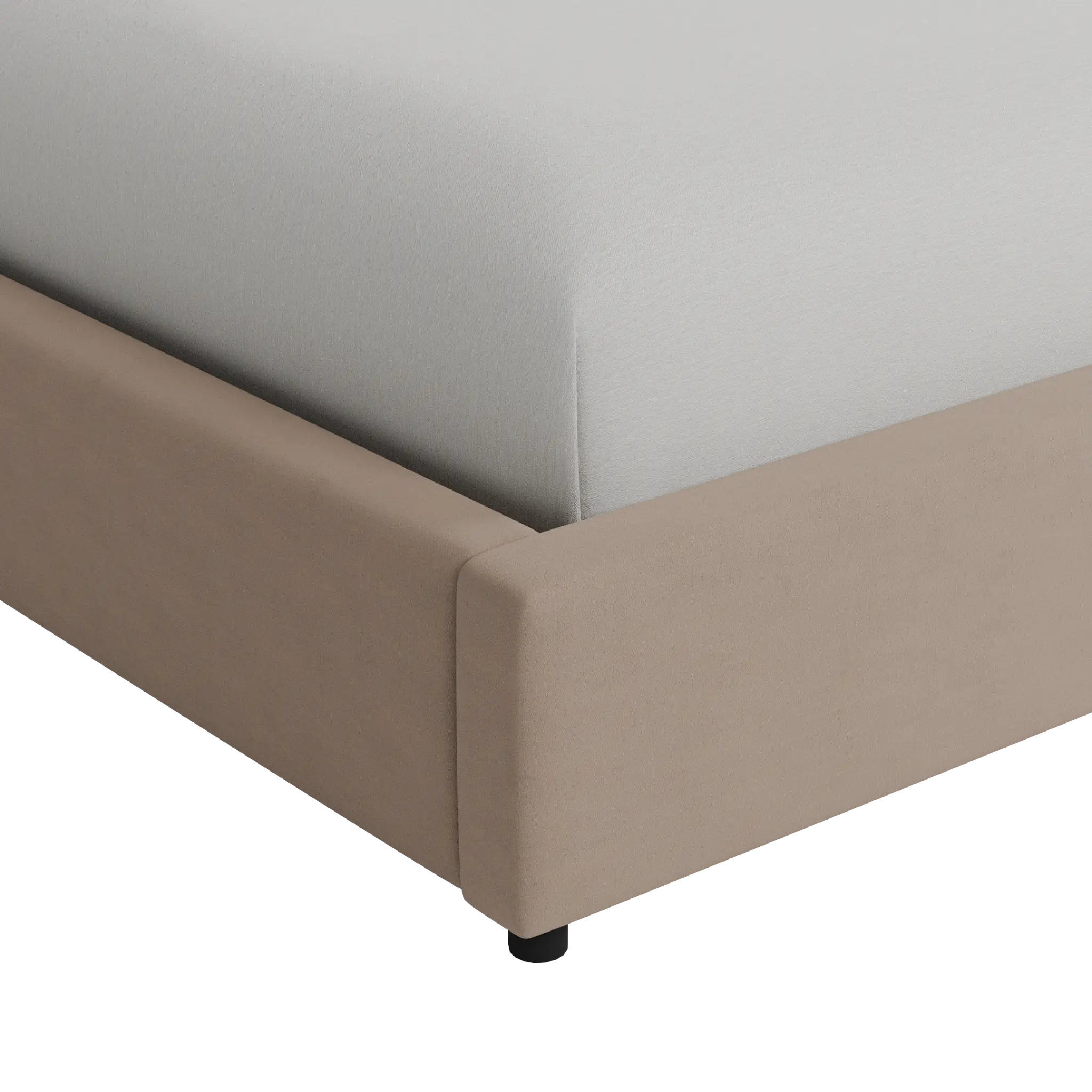 Grayton Joya Beige 54" Upholstered Platform Bed Grayton Joya Beige 54" Upholstered Platform Bed