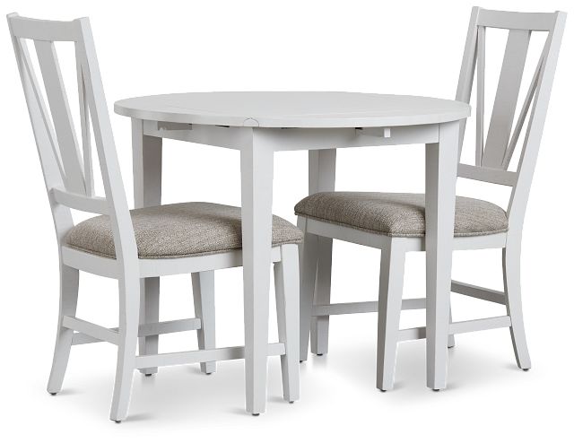 Heron Cove White 38" Table & 2 Chairs (1)