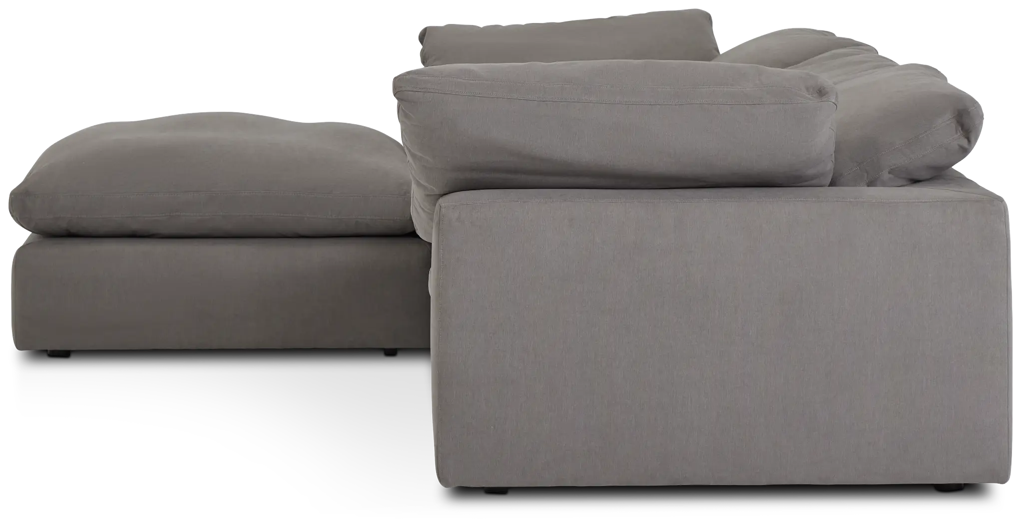 Nixon Light Gray Fabric 4-piece Bumper Sectional Nixon Light Gray Fabric 4-piece Bumper Sectional