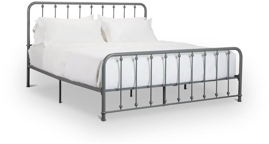 Rory Gray Metal Panel Bed Rory Gray Metal Panel Bed