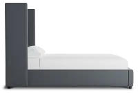 Captiva Joya Gray 60" Upholstered Shelter Bed