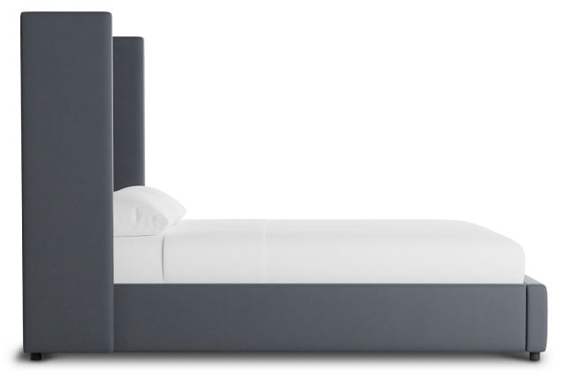 Captiva Joya Gray 60" Upholstered Shelter Bed