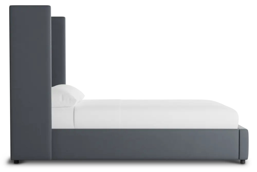 Captiva Joya Gray 60" Upholstered Shelter Bed Captiva Joya Gray 60" Upholstered Shelter Bed