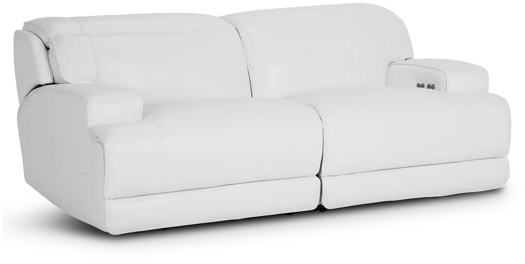 Reign White Lthr/vinyl Power Reclining Sofa Reign White Lthr/vinyl Power Reclining Sofa
