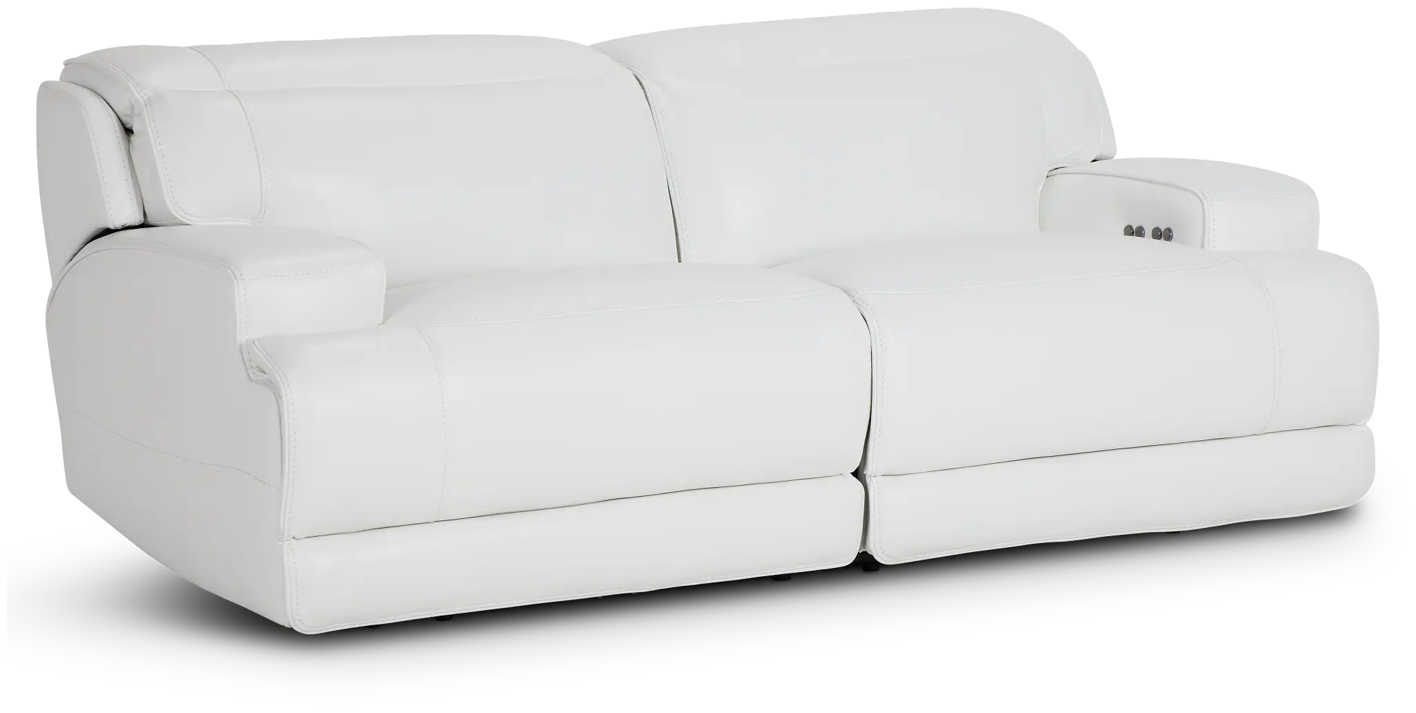Reign White Lthr/vinyl Power Reclining Sofa Reign White Lthr/vinyl Power Reclining Sofa