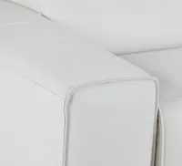 Carmelo White Leather Power Reclining Sofa