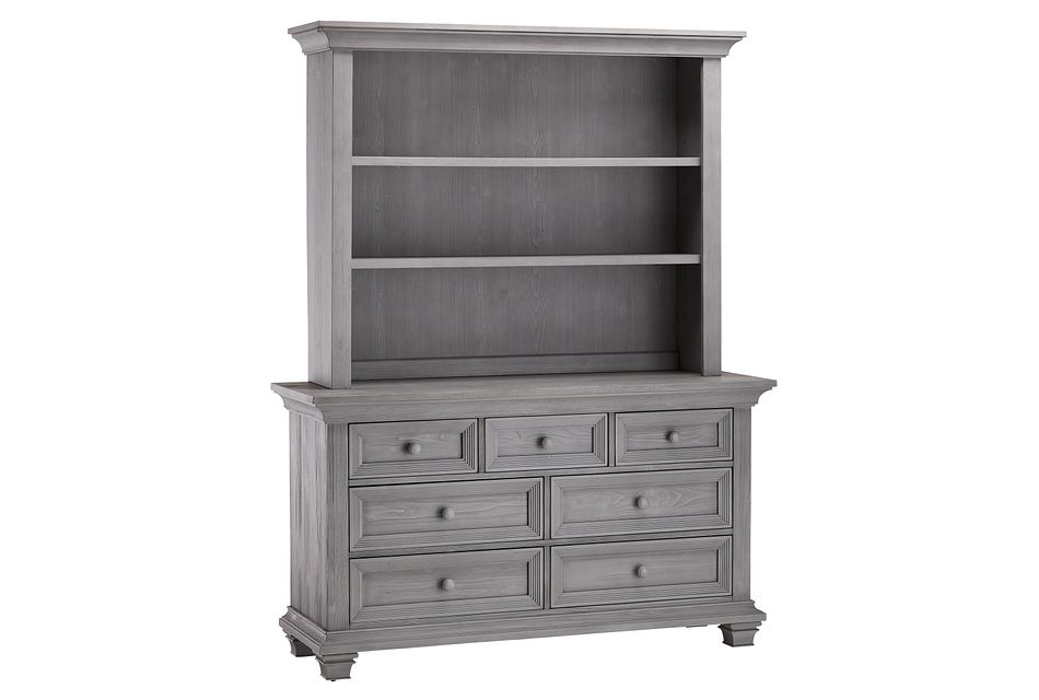 Westport Light Gray Dresser Hutch Baby Kids Dressers