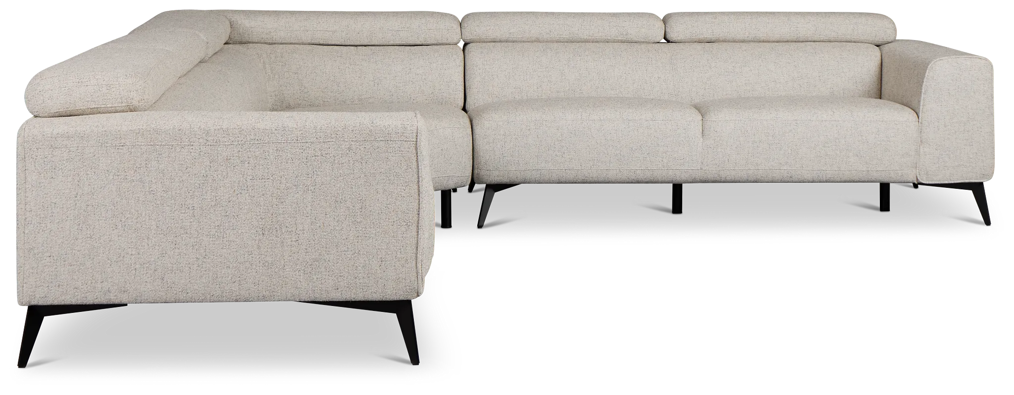 Alina Beige Fabric Small Two-arm Sectional