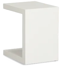 Brio White Square End Table