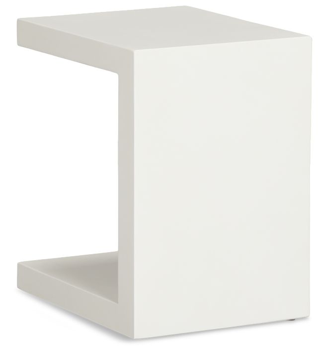 Brio White Square End Table