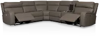 Rhett Gray Micro Small Two-arm Power Reclining Sectional