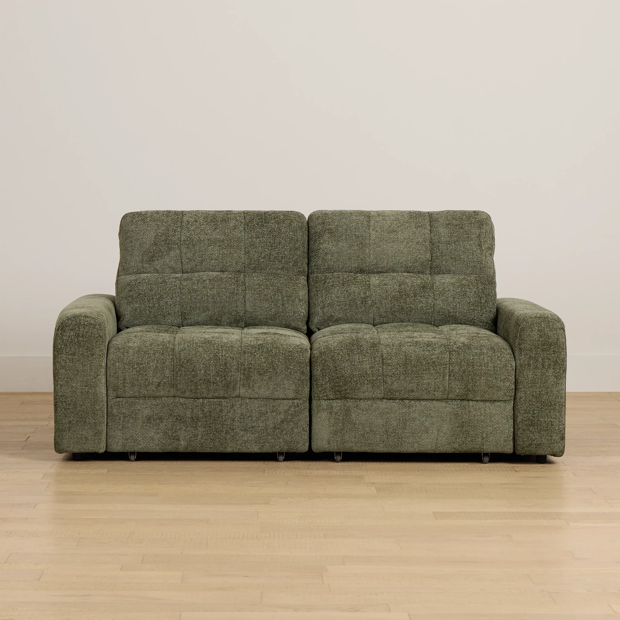 Hendrix Green Fabric Power Extension Chaise Sofa