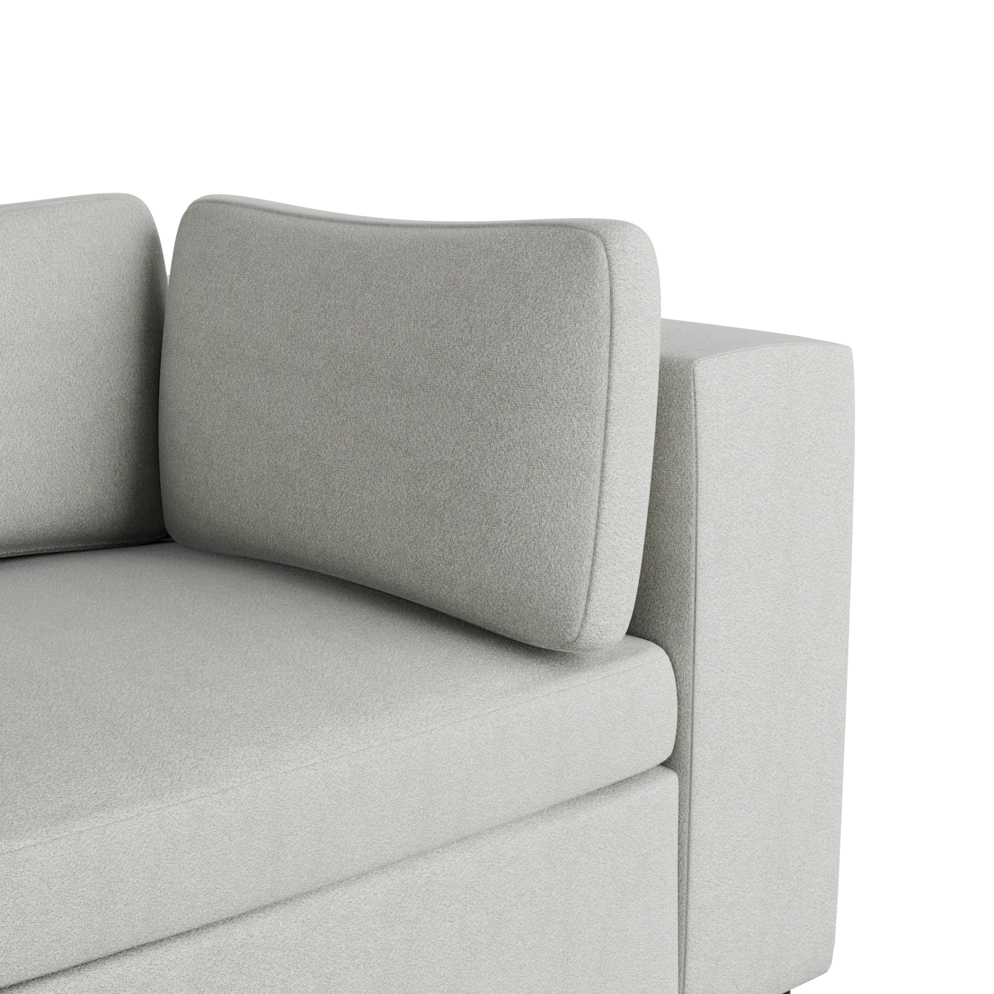 Destin Sutton Gray Fabric 4-piece Modular Sectional