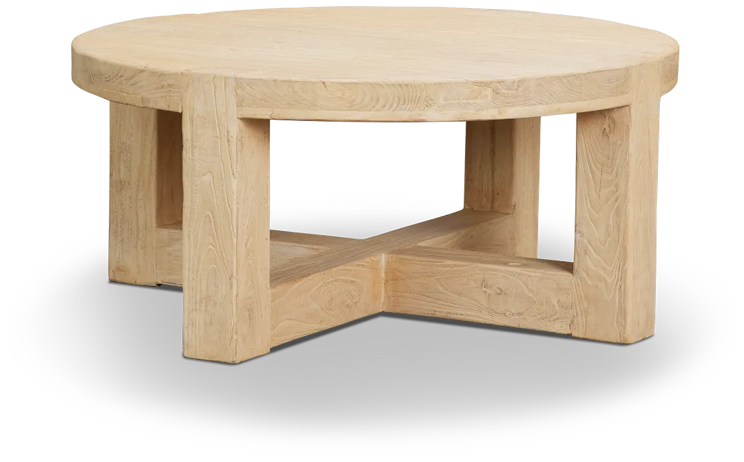 Clarisa Light Tone Round Coffee Table