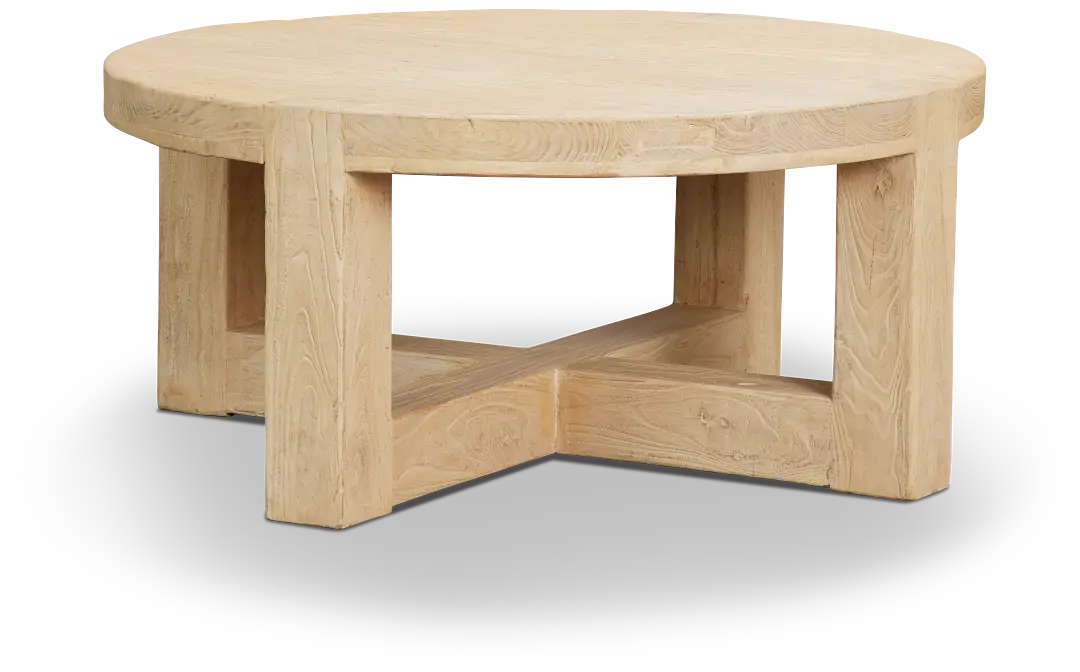 Clarisa Light Tone Round Coffee Table Clarisa Light Tone Round Coffee Table