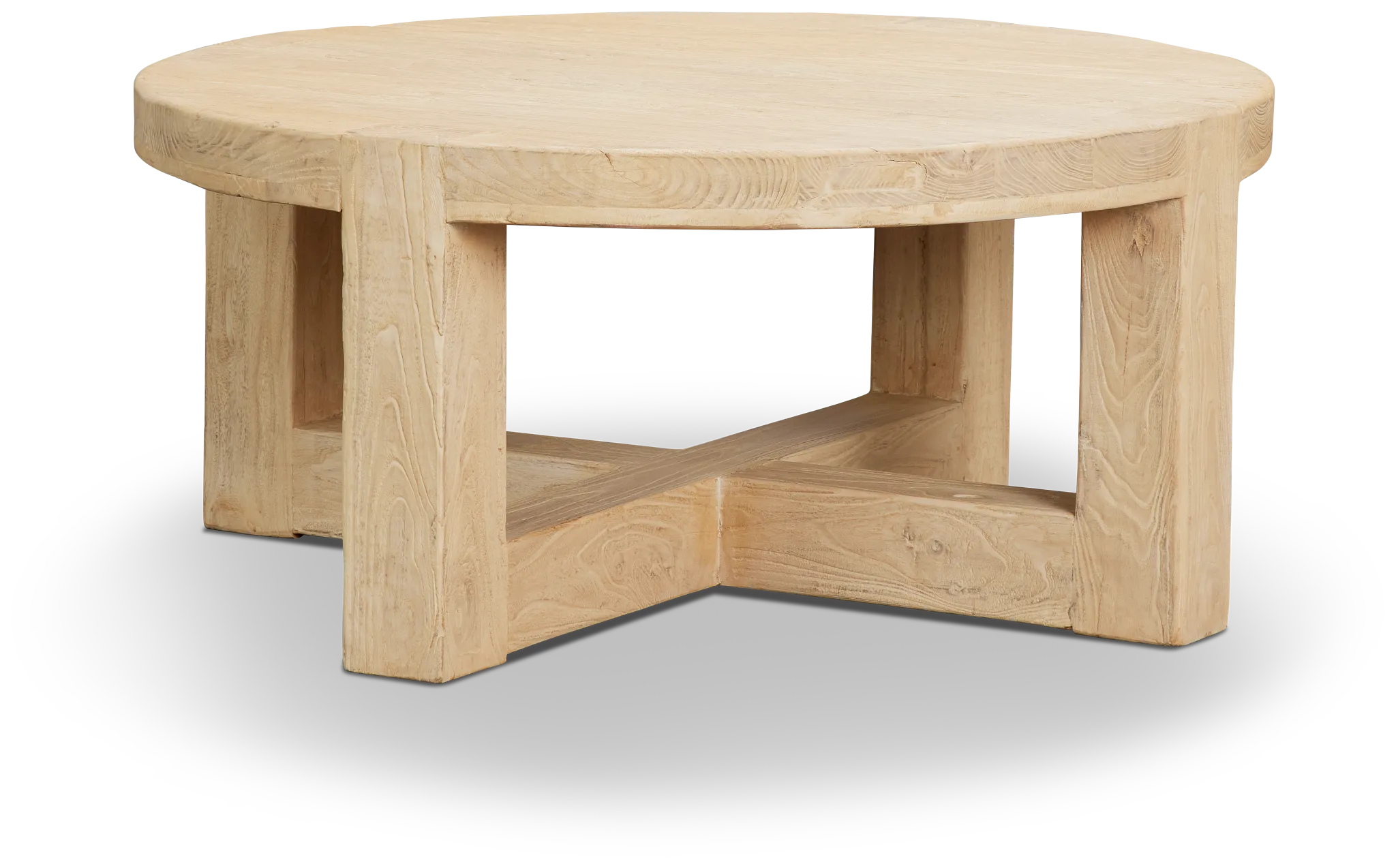 Clarisa Light Tone Round Coffee Table