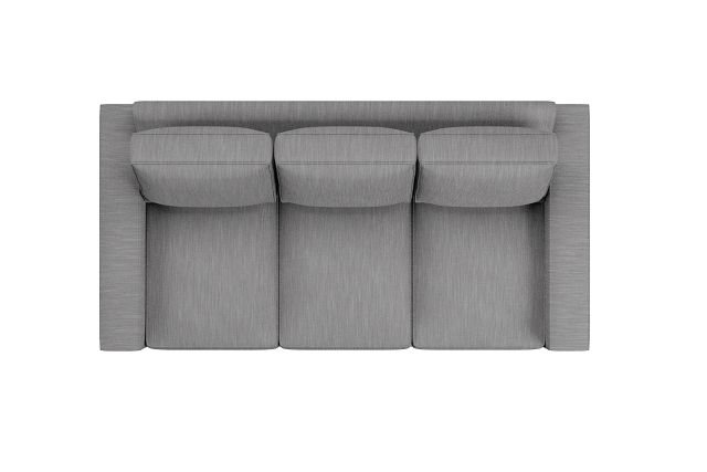 Edgewater Revenue Gray 84" Sofa W/ 3 Cushions