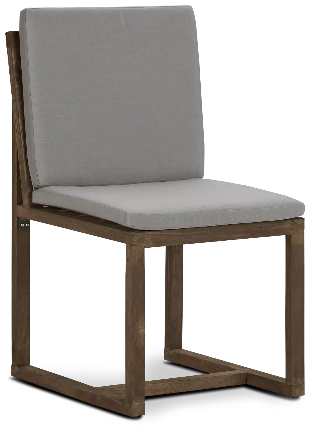 Linear Teak Dk Gray Side Chair
