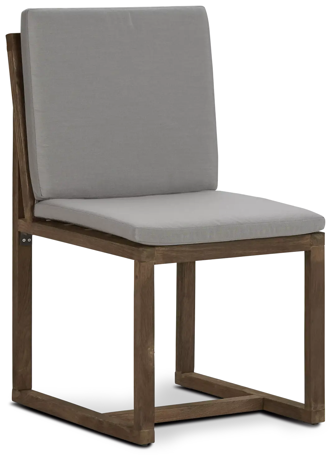 Linear Teak Dk Gray Side Chair Linear Teak Dk Gray Side Chair