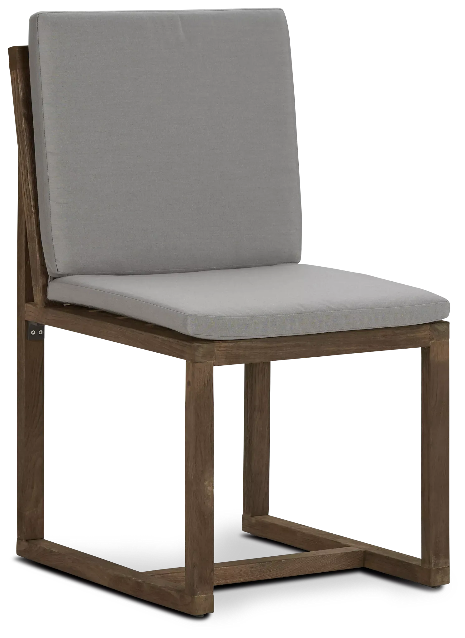 Linear Teak Dk Gray Side Chair