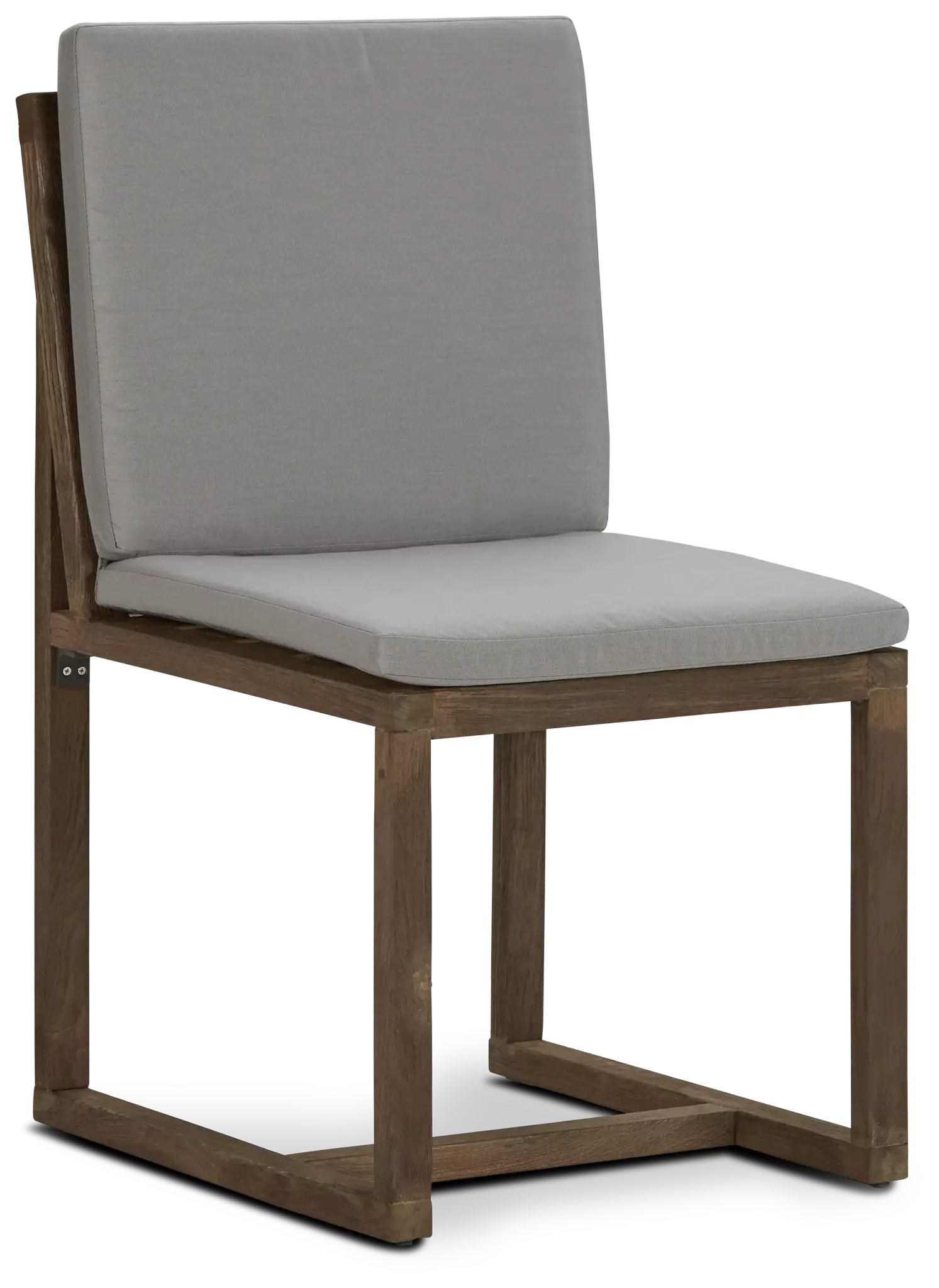 Linear Teak Dk Gray Side Chair Linear Teak Dk Gray Side Chair