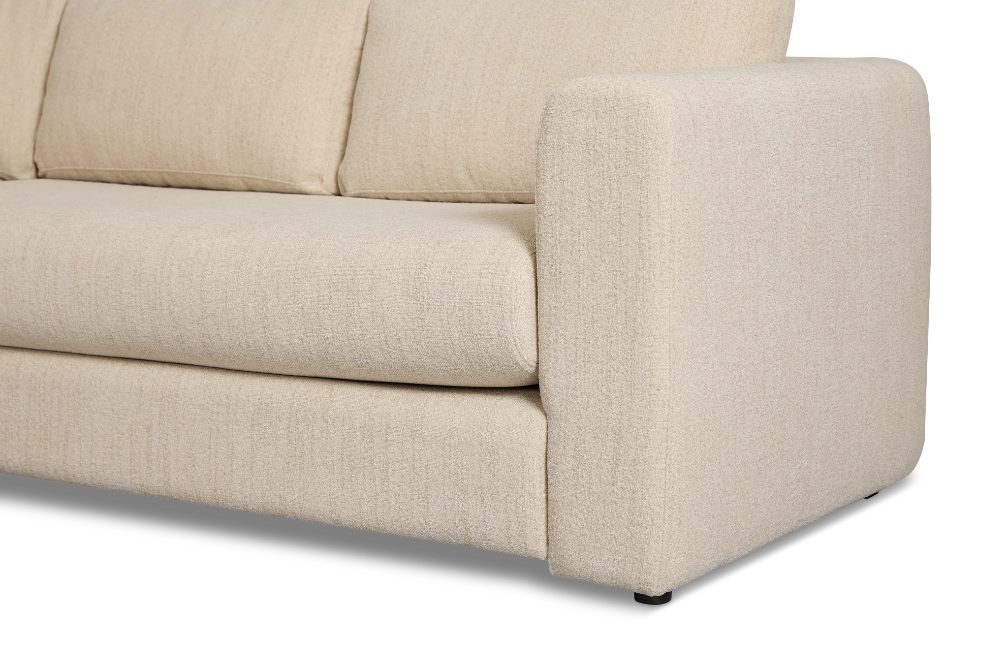 Alma Light Beige Fabric Left Chaise Sectional