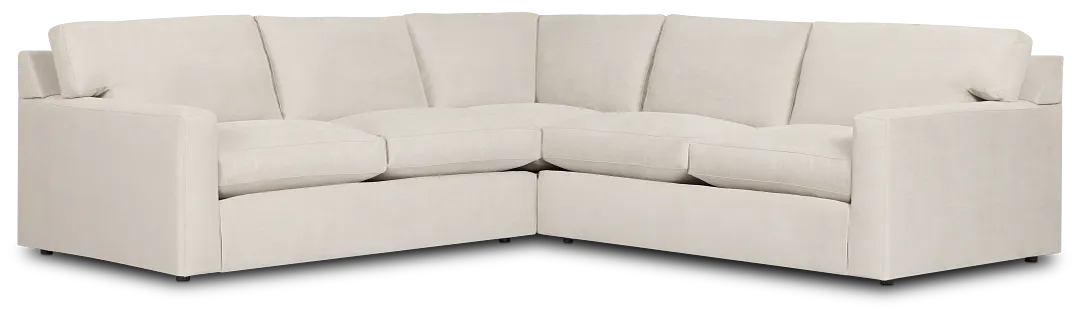 Hudson Gray Fabric Small Two-arm Sectional