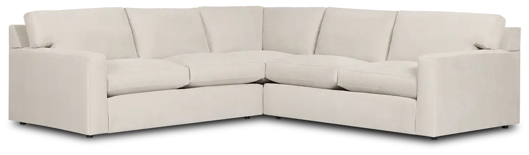 Hudson Gray Fabric Small Two-arm Sectional Hudson Gray Fabric Small Two-arm Sectional