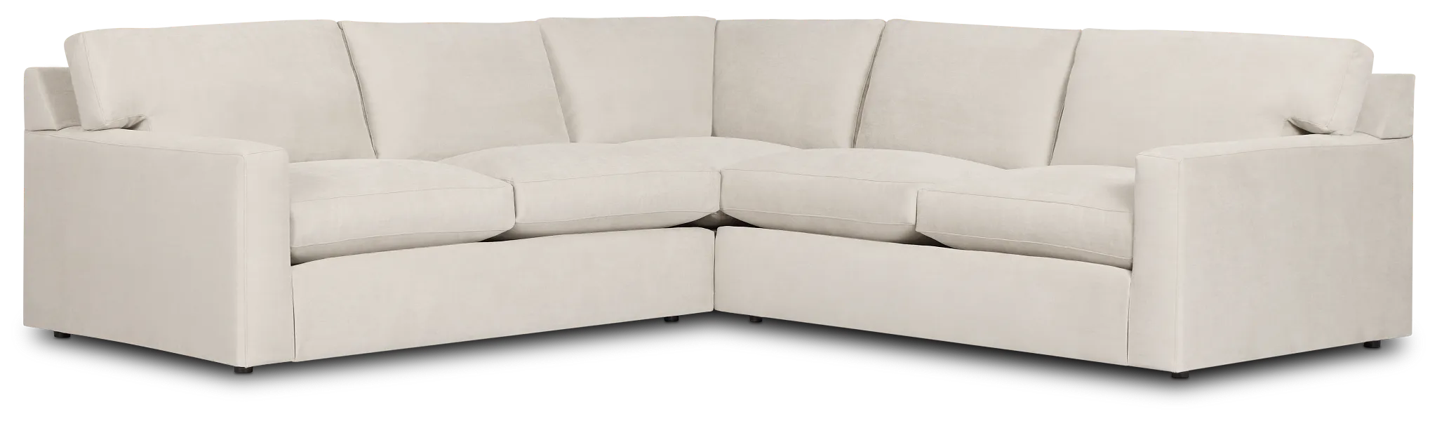 Hudson Gray Fabric Small Two-arm Sectional