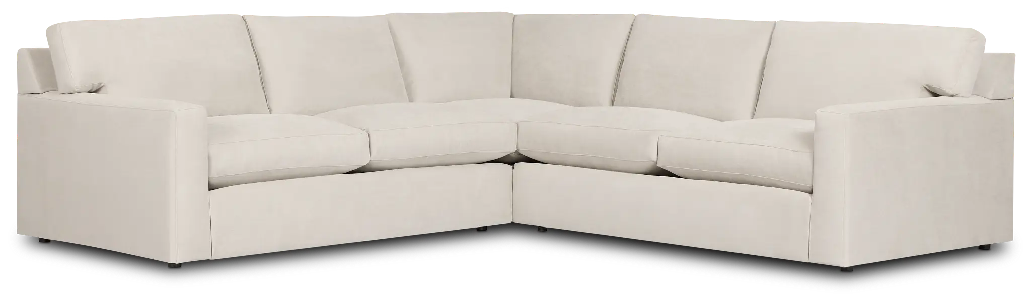 Hudson Gray Fabric Small Two-arm Sectional Hudson Gray Fabric Small Two-arm Sectional