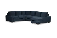 Edgewater Joya Dark Blue Medium Right Chaise Sectional