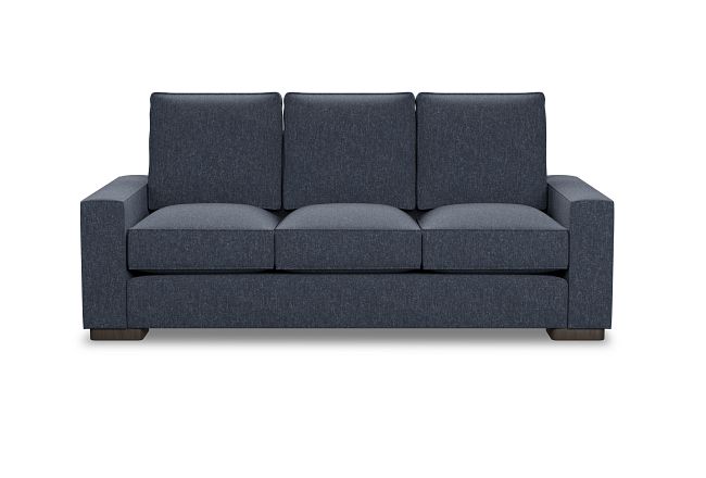 Edgewater Maguire Blue 84" Sofa W/ 3 Cushions