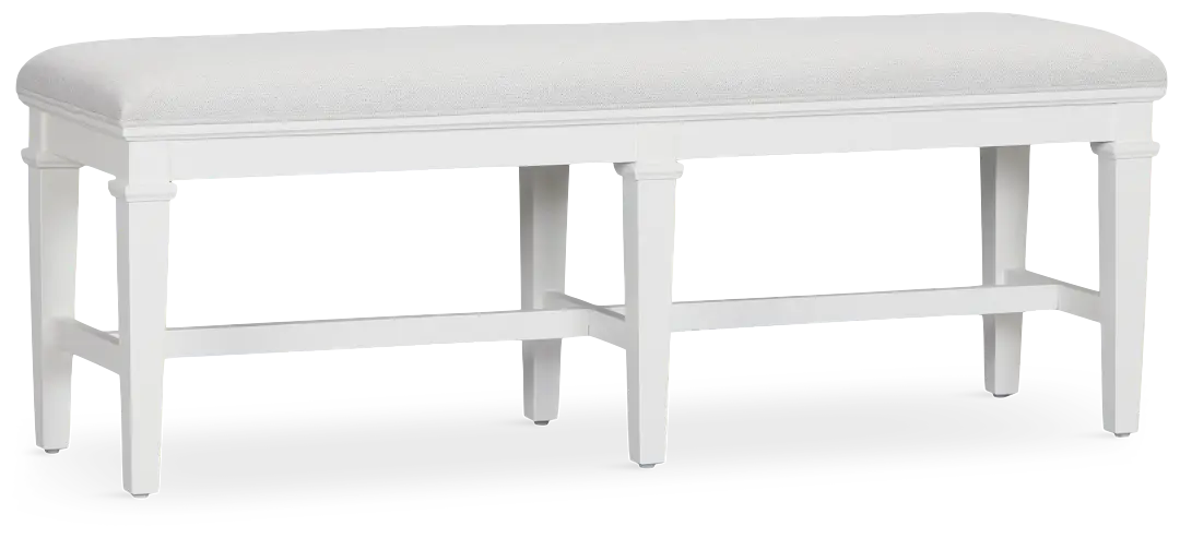Cape Cod Ivory Upholstered Dining Bench Cape Cod Ivory Upholstered Dining Bench