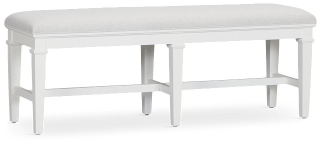 Cape Cod Ivory Upholstered Dining Bench