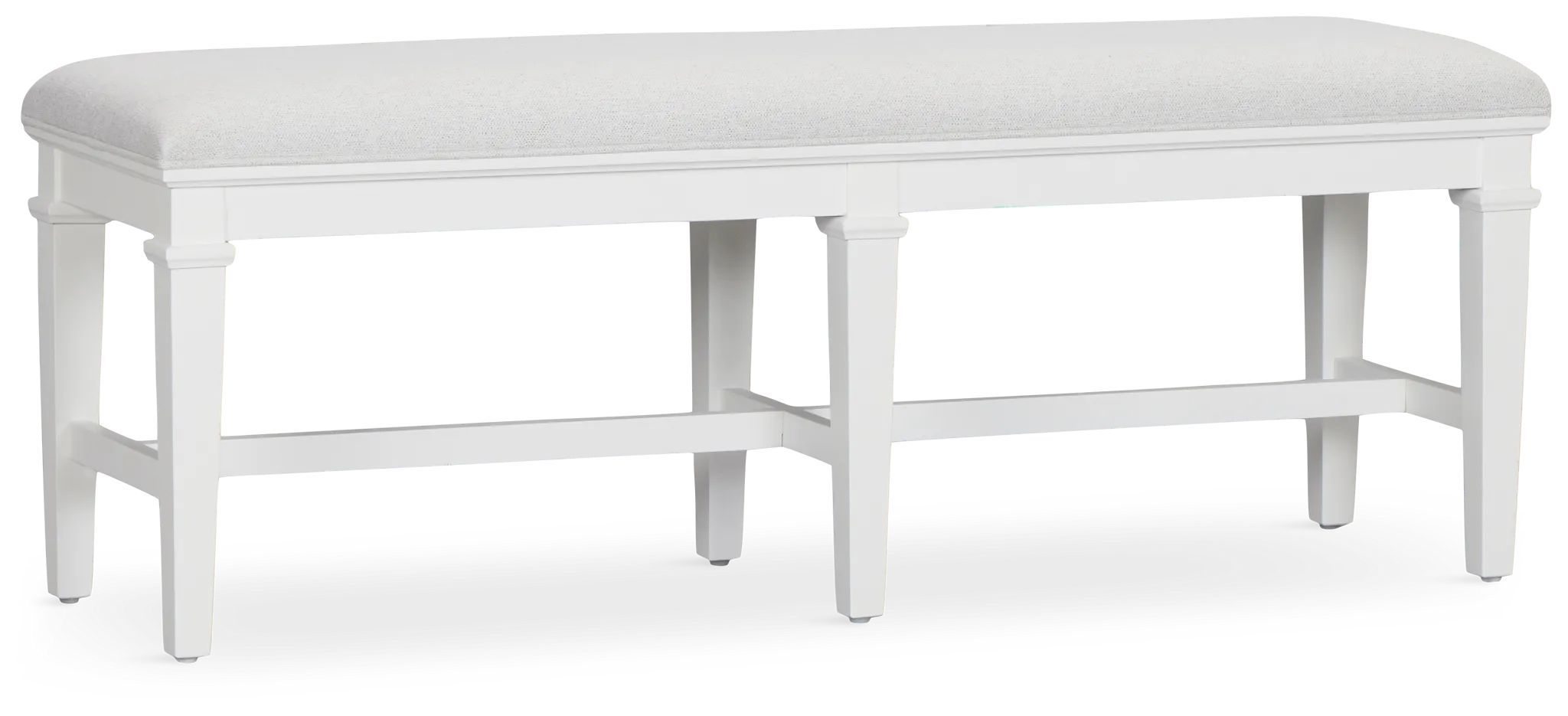 Cape Cod Ivory Upholstered Dining Bench