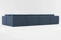 Destin Elite Dark Blue Fabric 8-piece Pit Sectional