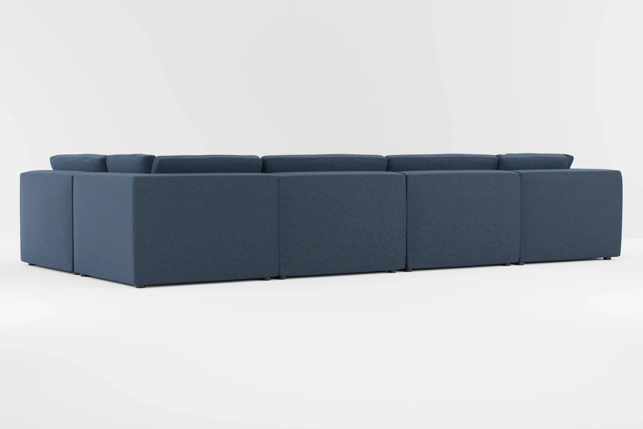 Destin Elite Dark Blue Fabric 8-piece Pit Sectional
