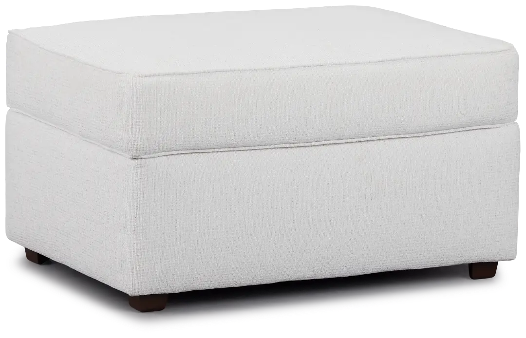 Avalon White Fabric Ottoman Avalon White Fabric Ottoman